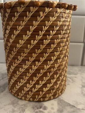 Mayan Hands Fair Trade Basket Handwoven Guatemalan Pine Needle Coil
